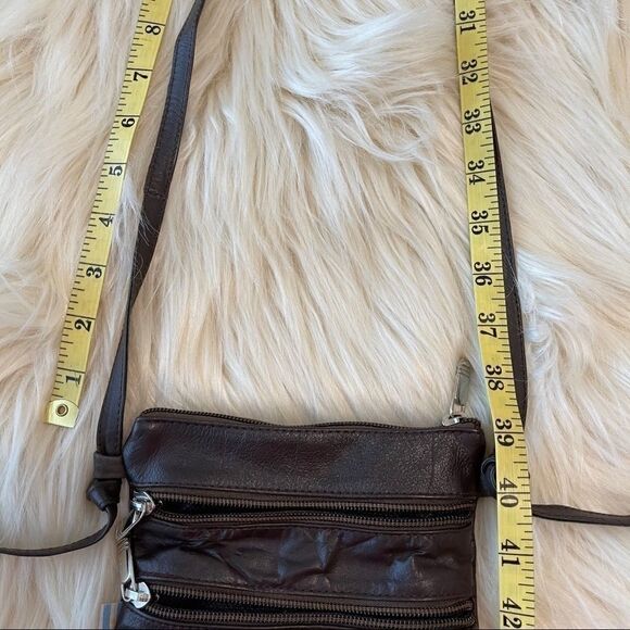 Handmade Argentinian‎ Leather Crossbody Bag, Brown - Picture 8 of 10